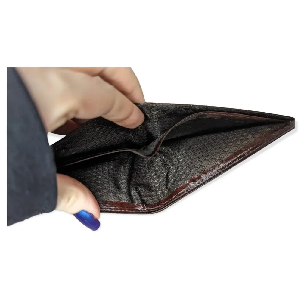 Vintage Dark Brown Eel Skin Men's Wallet